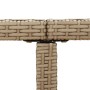 Mesa de jardín ratán sintético madera acacia beige 109x107x74cm en Mesas de jardín | Comprar online en Foru.es