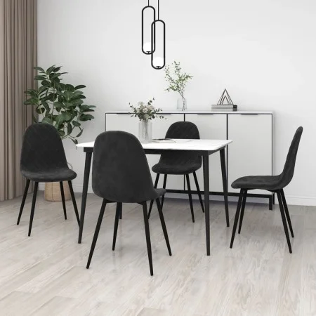 Sillas de comedor 4 unidades terciopelo negro de vidaXL, Sillas de comedor - Ref: Foro24-325663, Precio: 189,33 €, Descuento: %