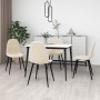 Sillas de comedor 4 unidades terciopelo blanco crema de vidaXL, Sillas de comedor - Ref: Foro24-325666, Precio: 181,97 €, Des...