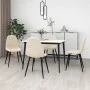 Sillas de comedor 4 unidades terciopelo blanco crema de vidaXL, Sillas de comedor - Ref: Foro24-325666, Precio: 172,68 €, Des...