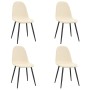 Sillas de comedor 4 unidades terciopelo blanco crema de vidaXL, Sillas de comedor - Ref: Foro24-325666, Precio: 181,97 €, Des...