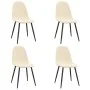 Sillas de comedor 4 unidades terciopelo blanco crema de vidaXL, Sillas de comedor - Ref: Foro24-325666, Precio: 172,68 €, Des...
