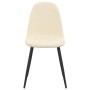Sillas de comedor 4 unidades terciopelo blanco crema de vidaXL, Sillas de comedor - Ref: Foro24-325666, Precio: 181,97 €, Des...