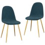 Sillas de comedor 2 unidades terciopelo azul de vidaXL, Sillas de comedor - Ref: Foro24-325667, Precio: 134,31 €, Descuento: %