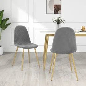 Dining chairs 2 units light gray velvet by vidaXL, dining chairs - Ref: Foro24-325668, Price: 132,56 €, Discount: %