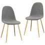 Sillas de comedor 2 unidades terciopelo gris claro de vidaXL, Sillas de comedor - Ref: Foro24-325668, Precio: 135,05 €, Descu...