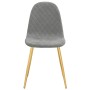 Sillas de comedor 2 unidades terciopelo gris claro de vidaXL, Sillas de comedor - Ref: Foro24-325668, Precio: 135,05 €, Descu...