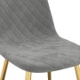 Sillas de comedor 2 unidades terciopelo gris claro de vidaXL, Sillas de comedor - Ref: Foro24-325668, Precio: 135,05 €, Descu...