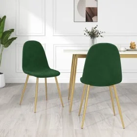 Sillas de comedor 2 unidades terciopelo verde oscuro de vidaXL, Sillas de comedor - Ref: Foro24-325670, Precio: 132,56 €, Des...