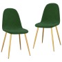 Sillas de comedor 2 unidades terciopelo verde oscuro de vidaXL, Sillas de comedor - Ref: Foro24-325670, Precio: 135,05 €, Des...