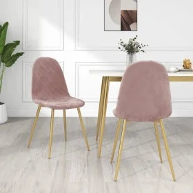 Dining chairs 2 units pink velvet by vidaXL, dining chairs - Ref: Foro24-325672, Price: 143,23 €, Discount: %