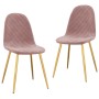 Sillas de comedor 2 unidades terciopelo rosa de vidaXL, Sillas de comedor - Ref: Foro24-325672, Precio: 145,79 €, Descuento: %