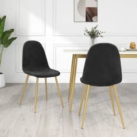 Sillas de comedor 2 unidades terciopelo negro von vidaXL, Essstühle - Ref: Foro24-325674, Preis: 137,53 €, Rabatt: %