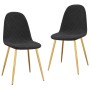 Sillas de comedor 2 unidades terciopelo negro de vidaXL, Sillas de comedor - Ref: Foro24-325674, Precio: 139,65 €, Descuento: %