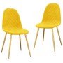 Sillas de comedor 2 uds terciopelo amarillo mostaza de vidaXL, Sillas de comedor - Ref: Foro24-325675, Precio: 135,33 €, Desc...