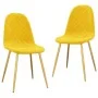 Sillas de comedor 2 uds terciopelo amarillo mostaza de vidaXL, Sillas de comedor - Ref: Foro24-325675, Precio: 132,82 €, Desc...