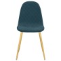 Sillas de comedor 4 unidades terciopelo azul de vidaXL, Sillas de comedor - Ref: Foro24-325678, Precio: 181,98 €, Descuento: %