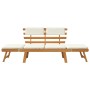 Banco de jardín con cojines 2 en 1 madera maciza acacia 190 cm en Bancos de jardín | Comprar online en Foru.es