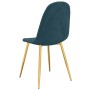 Sillas de comedor 4 unidades terciopelo azul de vidaXL, Sillas de comedor - Ref: Foro24-325678, Precio: 181,98 €, Descuento: %