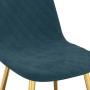 Sillas de comedor 4 unidades terciopelo azul de vidaXL, Sillas de comedor - Ref: Foro24-325678, Precio: 181,98 €, Descuento: %