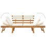 Banco de jardín con cojines 2 en 1 madera maciza acacia 190 cm en Bancos de jardín | Comprar online en Foru.es