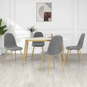 Sillas de comedor 4 unidades terciopelo gris claro de vidaXL, Sillas de comedor - Ref: Foro24-325679, Precio: 177,43 €, Descu...