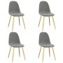 Sillas de comedor 4 unidades terciopelo gris claro de vidaXL, Sillas de comedor - Ref: Foro24-325679, Precio: 180,16 €, Descu...