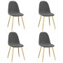 Sillas de comedor 4 unidades terciopelo gris oscuro de vidaXL, Sillas de comedor - Ref: Foro24-325680, Precio: 155,19 €, Desc...