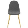 Sillas de comedor 4 unidades terciopelo gris oscuro de vidaXL, Sillas de comedor - Ref: Foro24-325680, Precio: 155,19 €, Desc...