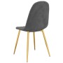 Sillas de comedor 4 unidades terciopelo gris oscuro de vidaXL, Sillas de comedor - Ref: Foro24-325680, Precio: 155,19 €, Desc...