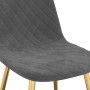 Sillas de comedor 4 unidades terciopelo gris oscuro de vidaXL, Sillas de comedor - Ref: Foro24-325680, Precio: 155,19 €, Desc...