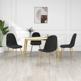 Sillas de comedor 4 unidades terciopelo negro de vidaXL, Sillas de comedor - Ref: Foro24-325685, Precio: 218,42 €, Descuento: %