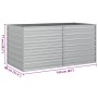 Arriate de acero galvanizado plateado 160x80x77 cm en Macetas y jardineras | Comprar online en Foru.es