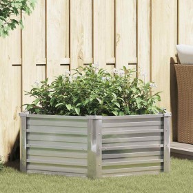 Arriate de acero galvanizado plateado 129x45 cm en Macetas y jardineras | Comprar online en Foru.es