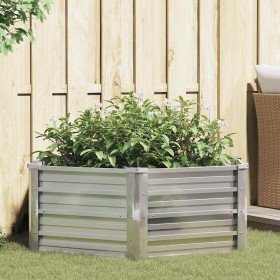 Arriate de acero galvanizado plateado 129x45 cm en Macetas y jardineras | Comprar online en Foru.es