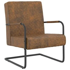 Silla voladiza de tela marrón de vidaXL, Sillones - Ref: Foro24-325734, Precio: 94,95 €, Descuento: %