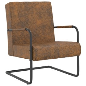Silla voladiza de tela marrón de vidaXL, Sillones - Ref: Foro24-325734, Precio: 95,82 €, Descuento: %
