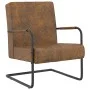 Silla voladiza de tela marrón de vidaXL, Sillones - Ref: Foro24-325734, Precio: 94,95 €, Descuento: %