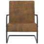 Silla voladiza de tela marrón de vidaXL, Sillones - Ref: Foro24-325734, Precio: 94,95 €, Descuento: %