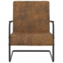 Silla voladiza de tela marrón de vidaXL, Sillones - Ref: Foro24-325734, Precio: 95,82 €, Descuento: %