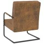 Silla voladiza de tela marrón de vidaXL, Sillones - Ref: Foro24-325734, Precio: 94,95 €, Descuento: %