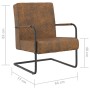 Silla voladiza de tela marrón de vidaXL, Sillones - Ref: Foro24-325734, Precio: 95,82 €, Descuento: %