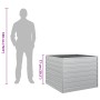 Arriate de acero galvanizado plateado 100x100x77 cm en Macetas y jardineras | Comprar online en Foru.es