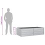 Arriate de acero galvanizado plateado 160x80x45 cm en Macetas y jardineras | Comprar online en Foru.es