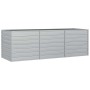 Arriate de acero galvanizado plateado 240x80x77 cm en Macetas y jardineras | Comprar online en Foru.es