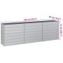 Arriate de acero galvanizado plateado 240x40x77 cm en Macetas y jardineras | Comprar online en Foru.es