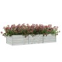 Arriate de acero galvanizado plateado 240x80x45 cm en Macetas y jardineras | Comprar online en Foru.es