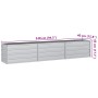 Arriate de acero galvanizado plateado 240x40x45 cm en Macetas y jardineras | Comprar online en Foru.es