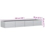 Arriate de acero galvanizado plateado 320x80x45 cm en Macetas y jardineras | Comprar online en Foru.es