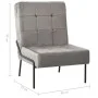 Hellgrauer Samt-Entspannungssessel 65x79x87 cm von vidaXL, Stühle - Ref: Foro24-325770, Preis: 95,71 €, Rabatt: %